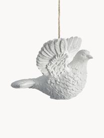 Bruchfeste Baumanhänger Dove, 2 Stück, Plastica, Bianco, Larg. 9 x Alt. 6 cm