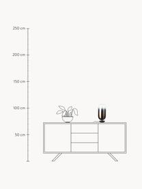 Lampa stołowa ze szkła dmuchanego Gople, różne rozmiary, Stelaż: aluminium powlekane, Brązowy, czarny, Ø 21 x W 49 cm