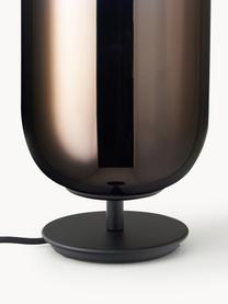 Lampe à poser soufflée bouche Gople, tailles variées, Brun, noir, Ø 21 x haut. 49 cm