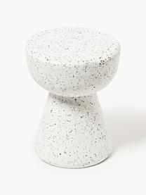 Beistelltisch Lars mit Terrazzo-Muster, Beton mit Terrazzo, Weiß, Terrazzo-Optik, Ø 35 x H 44 cm