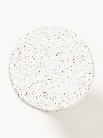 Beistelltisch Lars mit Terrazzo-Muster, Beton mit Terrazzo, Weiß, Terrazzo-Optik, Ø 35 x H 44 cm