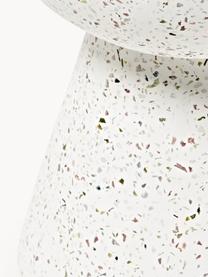 Beistelltisch Lars mit Terrazzo-Muster, Beton mit Terrazzo, Weiß, Terrazzo-Optik, Ø 35 x H 44 cm