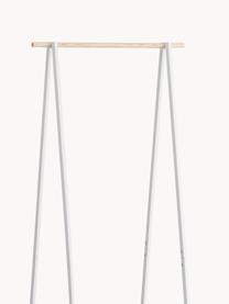 Porte-manteau en métal Tower, Blanc, bois clair, larg. 52 x haut. 140 cm