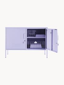 Credenza in metallo Lowdown, Acciaio verniciato a polvere, Lavanda, Larg. 100 x Alt. 72 cm