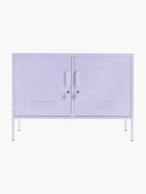 Credenza in metallo Lowdown, Acciaio verniciato a polvere, Lavanda, Larg. 100 x Alt. 72 cm