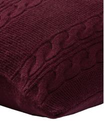 Housse de coussin en pur cachemire Leonie, Pourpre