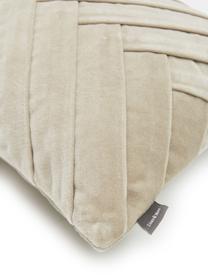 Kussen Folded met structuur-oppervlak, met vulling, Beige, B 30 x L 50 cm