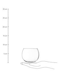 Bicchiere acqua in vetro soffiato a bocca Rocker 4 pz, Vetro, Trasparente, Ø 10 x Alt. 8 cm, 350 ml