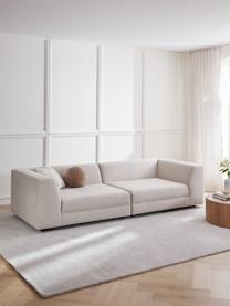 Modulares Sofa Grant (3-Sitzer), Bezug: Baumwolle Der hochwertige, Gestell: Fichtenholz, Füße: Massives Buchenholz, lack, Webstoff Hellbeige, B 266 x T 106 cm