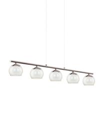 Grande suspension LED Romagnese, Couleur argentée, transparent