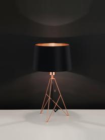 Grande lampe à poser en cuivre Camporale, Noir, couleur cuivrée