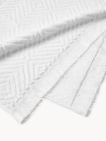 Asciugamano con motivo in rilievo Jacqui, varie misure, Bianco, Asciugamano per ospiti XS, Larg. 30 x Lung. 30 cm, 2 pz