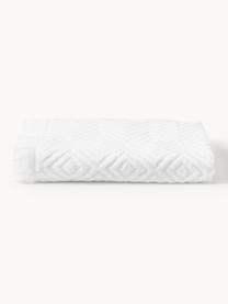Handtuch Jacqui mit Hoch-Tief-Muster, in verschiedenen Größen, Weiß, XS Gästehandtuch, B 30 x L 30 cm, 2 Stück