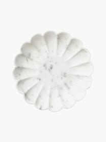 Kleine decoratieve schaal Noelia van marmer, Marmer, Wit, Ø 23 x H 4 cm
