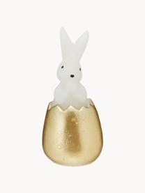 Bougie décorative Bunny, Cire, Blanc, couleur dorée, Ø 6 x haut. 13 cm