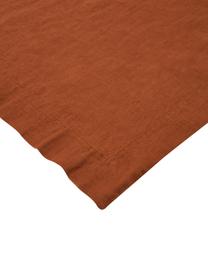Nappe pur lin brun Duk, 100 % pur lin, Brun, Pour 6 à 10 pers. (larg. 135 x long. 250 cm)