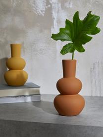 Vase en grès terracotta Eathan, Grès cérame, Terre cuite, Ø 11 x haut. 20 cm