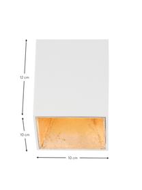 Spot sufitowy LED Marty, Biały, odcienie złotego, S 10 x W 12 cm