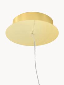 Grosse LED-Pendelleuchte Tim, handgefertigt, Goldfarben, glänzend, Ø 78 cm