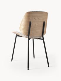 Krzesło tapicerowane bouclé Tamara, 2 szt., Tapicerka: bouclé (100% poliester) D, Nogi: metal malowany proszkowo, Biały bouclé, S 47 x G 60 cm