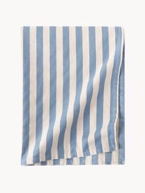 Mantel a rayas Alodie, 85% algodón, 15% lino, Blanco, azul, An 140 x Al 250 cm