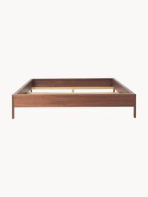 Cama de madera Tammy, Madera chapada en nogal, Madera de nogal, An 160 x L 200 cm