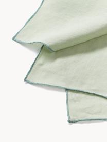 Serviettes de table en lin avec passepoil Kennedy, 4 pièces, 100 % lin délavé

Le lin est une fibre naturelle qui se caractérise par ses propriétés respirantes, sa résistance et son toucher doux

Le matériau est certifié STANDARD 100 OEKO-TEX®, 6760CIT, CITEVE, Vert sauge, vert menthe, larg. 45 x long. 45 cm