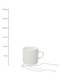 Tazas de porcenala Ornament, 2 uds., Porcelana, Blanco, Ø 8 x Al 8 cm