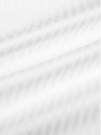 Pruhovaný povlak na polštář z bavlněného saténu Stella, 2 ks, Bílá, Š 40 cm, D 80 cm
