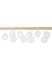 LED-Lichterkette Jolly Lights, 435 cm, 10 Lampions, Lampions: Baumwolle, Weiss, L 435 cm