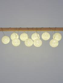 LED-Lichterkette Jolly Lights, 435 cm, 10 Lampions, Lampions: Baumwolle, Weiß, L 435 cm