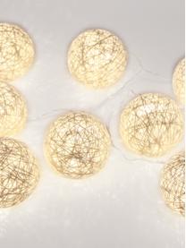 Ghirlanda a LED Jolly Lights, 435 cm, 10 lampioni, Lanterne: cotone, Bianco, Lung. 435 cm