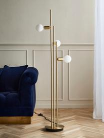 Design Stehlampe Panama, Lampenfuß: Metall, gebürstet, Goldfarben, Ø 30 x H 150 cm