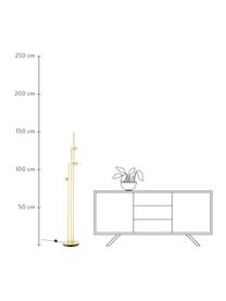 Design vloerlamp Panama, Lampvoet: geborsteld metaal, Goudkleurig, Ø 30 x H 150 cm