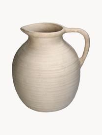 Vase décoratif artisanal en papier mâché Raw, haut. 26 cm, Papier mâché, >30% de matériaux recyclés, Beige clair, larg. 25 x haut. 26 cm