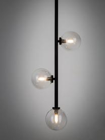 Závesná lampa zo skla Emily, Čierna, Š 30 x V 90 cm