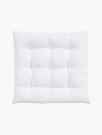 Cuscino sedia Ava, Rivestimento: 100% cotone, Bianco, Larg. 40 x Lung. 40 cm