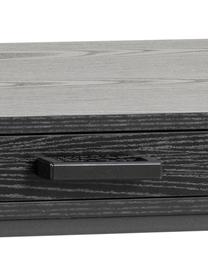 Schreibtisch Seaford, Tischplatte: Mitteldichte Holzfaserpla, Gestell: Metall, pulverbeschichtet, Schwarz, B 110 x T 45 cm