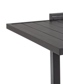 Uitschuifbare tuintafel Pelagius, Gepoedercoat aluminium, Antraciet, B 83-166 x D 80 cm