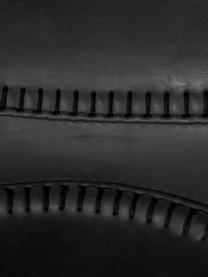 Barová stolička z umelej kože Franky, Poťah: čierna s úmyselným efektom opotrebovania Nohy: čierna, Š 50 x V 106 cm