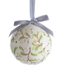 Bolas de Navidad Flora, 14 uds., Bola de espuma de polietileno forrada de papel plastificado
Caja de cartón, blanco roto, verde, Ø 8 x Al 15 cm