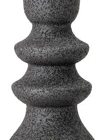 Candelabro artesanal Emie, Gres, Negro, Ø 8 x Al 19 cm