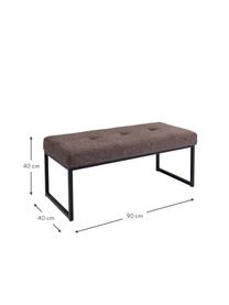 Banco tapizado Smart Dolce, Tapizado: 100% poliéster Alta resis, Estructura: acero con pintura en polv, Estructura: madera contrachapada, Marrón, negro, An 90 x Al 40 cm