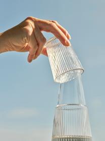 Carafe à eau 1 l avec verre Pilastro, 2 élém., Verre, Transparent, 1 L