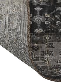 Alfombra de interior/exterior Tilas Antalya, estilo vintage, 100% polipropileno, Tonos grises, negro, An 80 x L 150 cm (Tamaño XS)