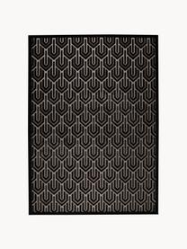 Teppich Beverly mit Hoch-Tief-Struktur, Flor: 57% Rayon, 31% Polyester,, Schwarz, Beigetöne, B 170 x L 240 cm (Größe M)