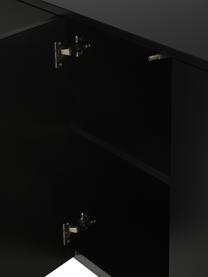 Credenza nera con ante Sanford, Nero, Larg. 160 x Alt. 83 cm