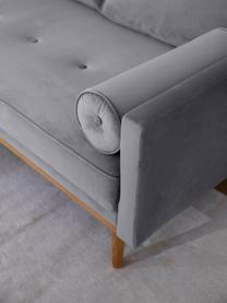 Canapé d'angle 3 places velours gris Saint, Velours gris, larg. 243 x prof. 220 cm