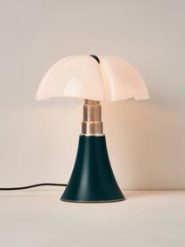 Dimmbare LED-Tischlampe Pipistrello, Petrol, matt, Ø 27 x H 35 cm