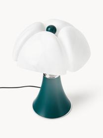 Lampada da tavolo a LED con luce regolabile Pipistrello, Struttura: metallo, alluminio laccat, Petrolio opaco, Ø 27 x Alt. 35 cm